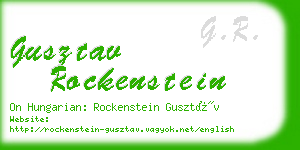 gusztav rockenstein business card